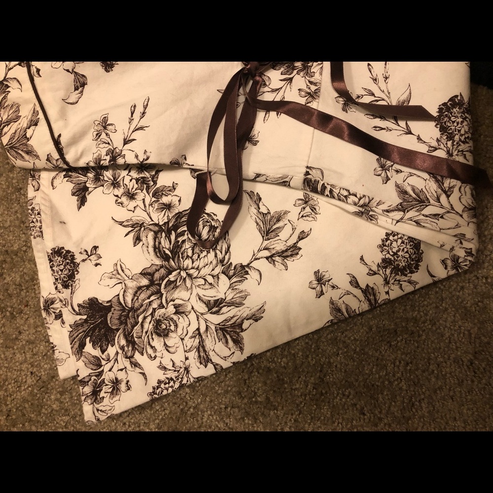 Gorgeous cream dress with brown floral design
